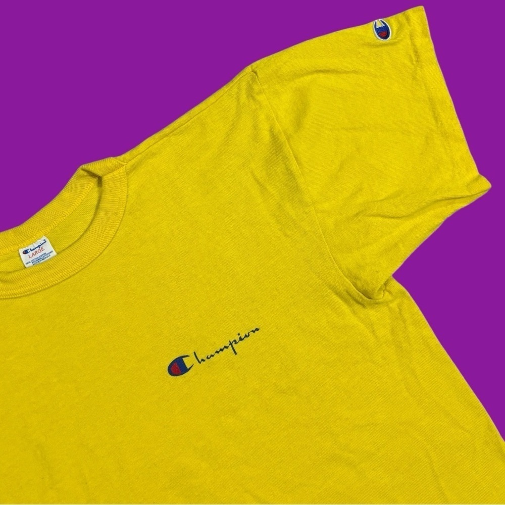90s Champion Script Logo Tee - Picture 3 of 4